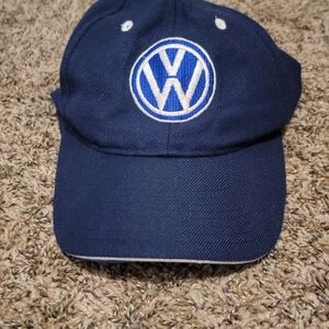 Blue and White VW Baseball Hat with Adjustable Strap